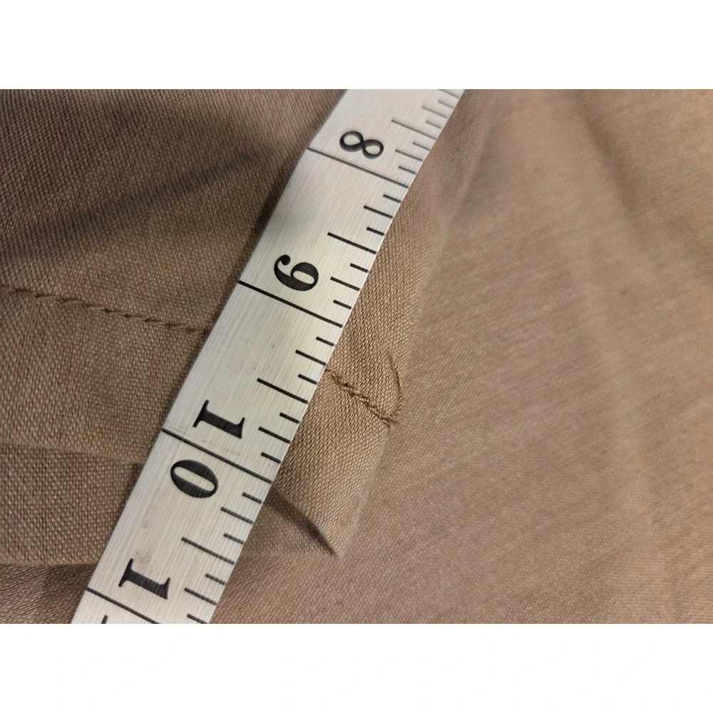 Faded Glory Mens Tan Khaki Flat‎ Front Chino Shorts Size 32 Cotton Blend Casual